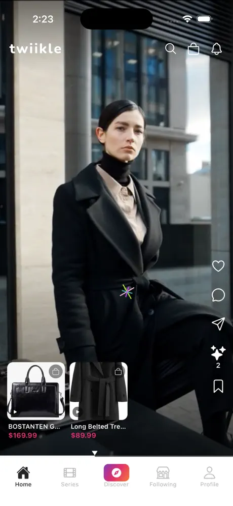 Video with multiple twiikles — two product cards visible simultaneously